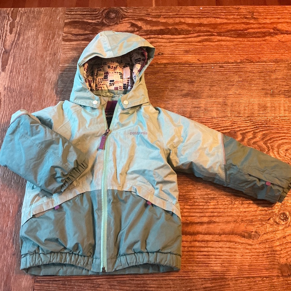 Patagonia 4T Ski jacket green and purple